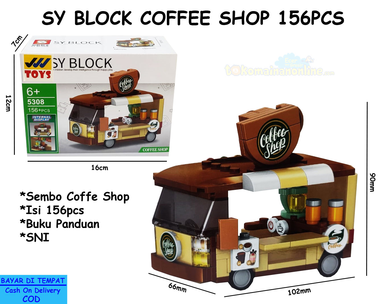 toko mainan online SY BLOCK  C0FFEE SHOP 156PCS - 5308