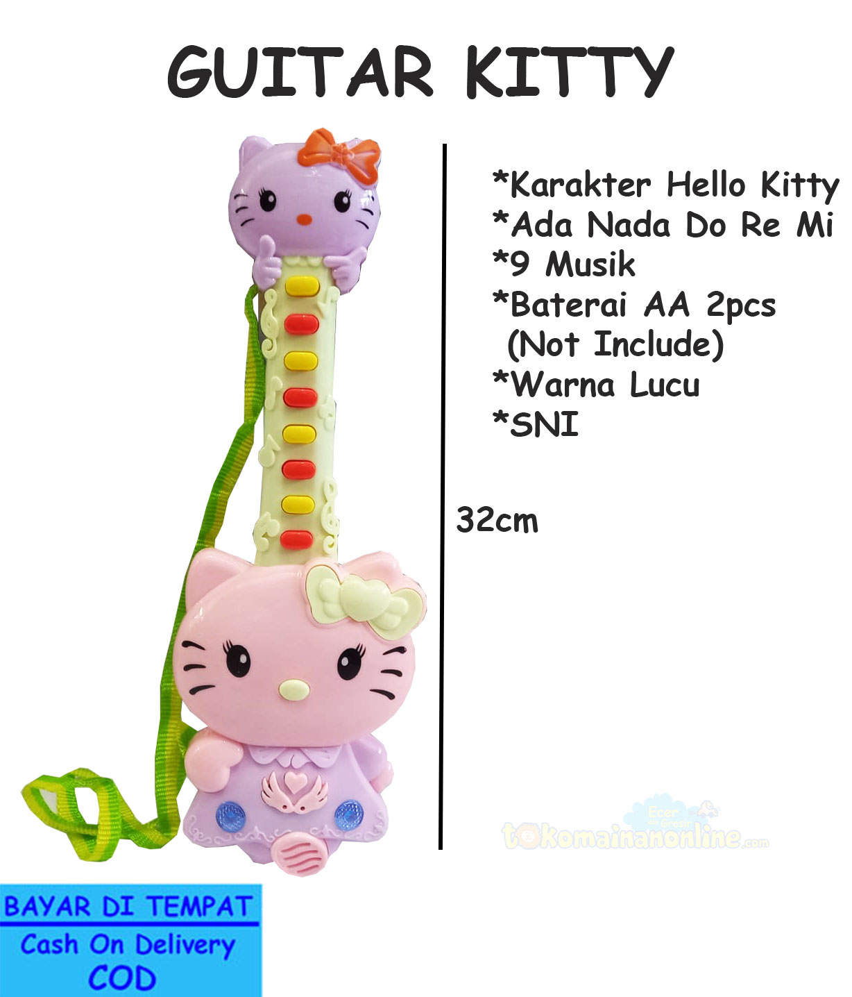 toko mainan online GUITAR KITTY - 381-17