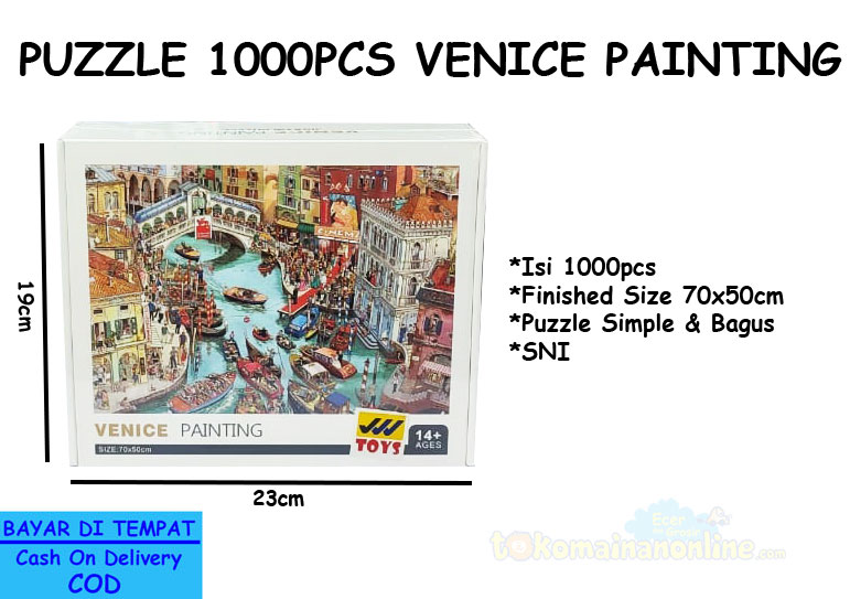 toko mainan online PUZZLE 1000PCS  VENICE PAINTING- Q1082