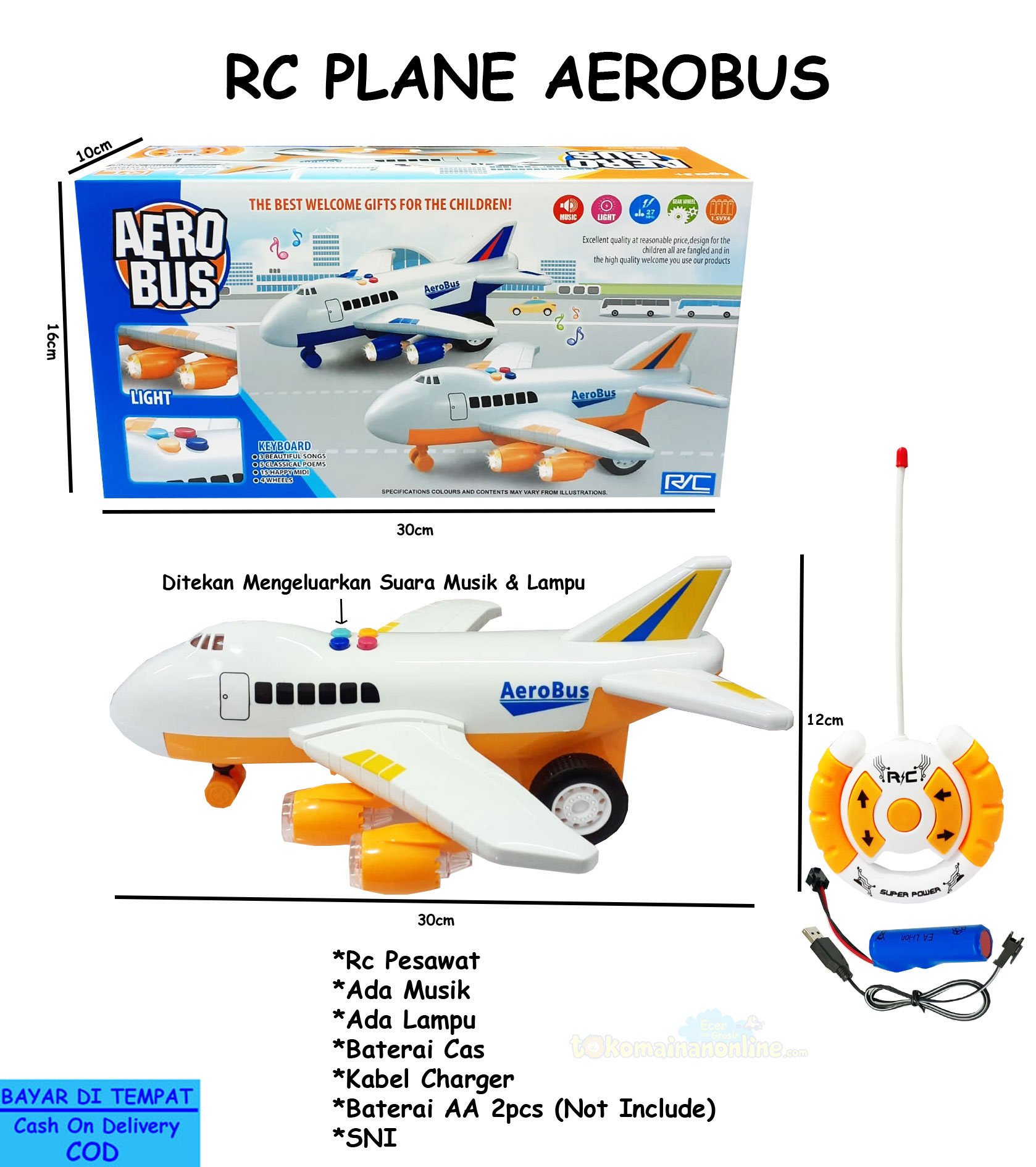 toko mainan online RC PLANE AEROBUS - 8008