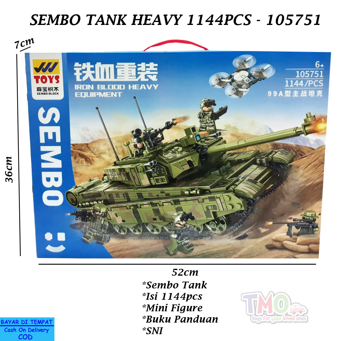 toko mainan online SEMBO TANK HEAVY 1144PCS - 105751