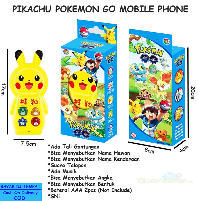 toko mainan online PIKACHU POKEMON GO MOBILE PHONE - ZY-128 
