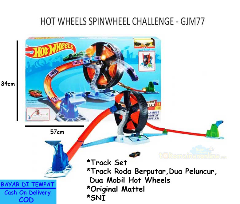 toko mainan online HOT WHEELS SPINWHEEL CHALLENGE - GJM77