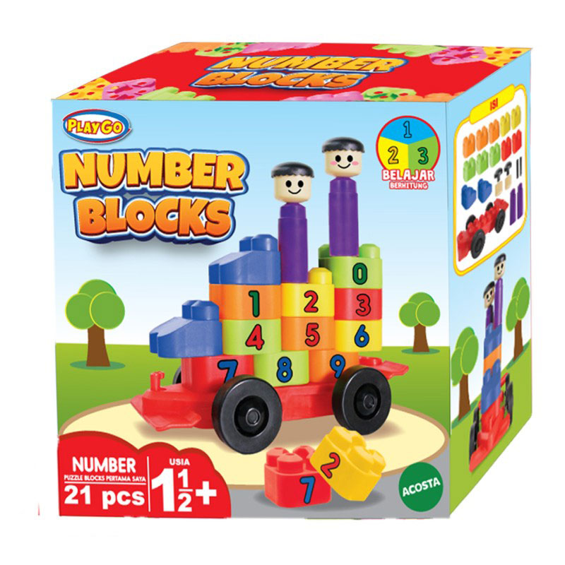 toko mainan online PLAYGO NUMBER BLOCKS - 35003