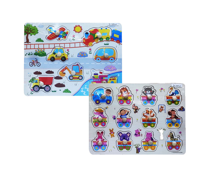 toko mainan online PUZZLE PIN VEHICLE / LETTER - DHF61