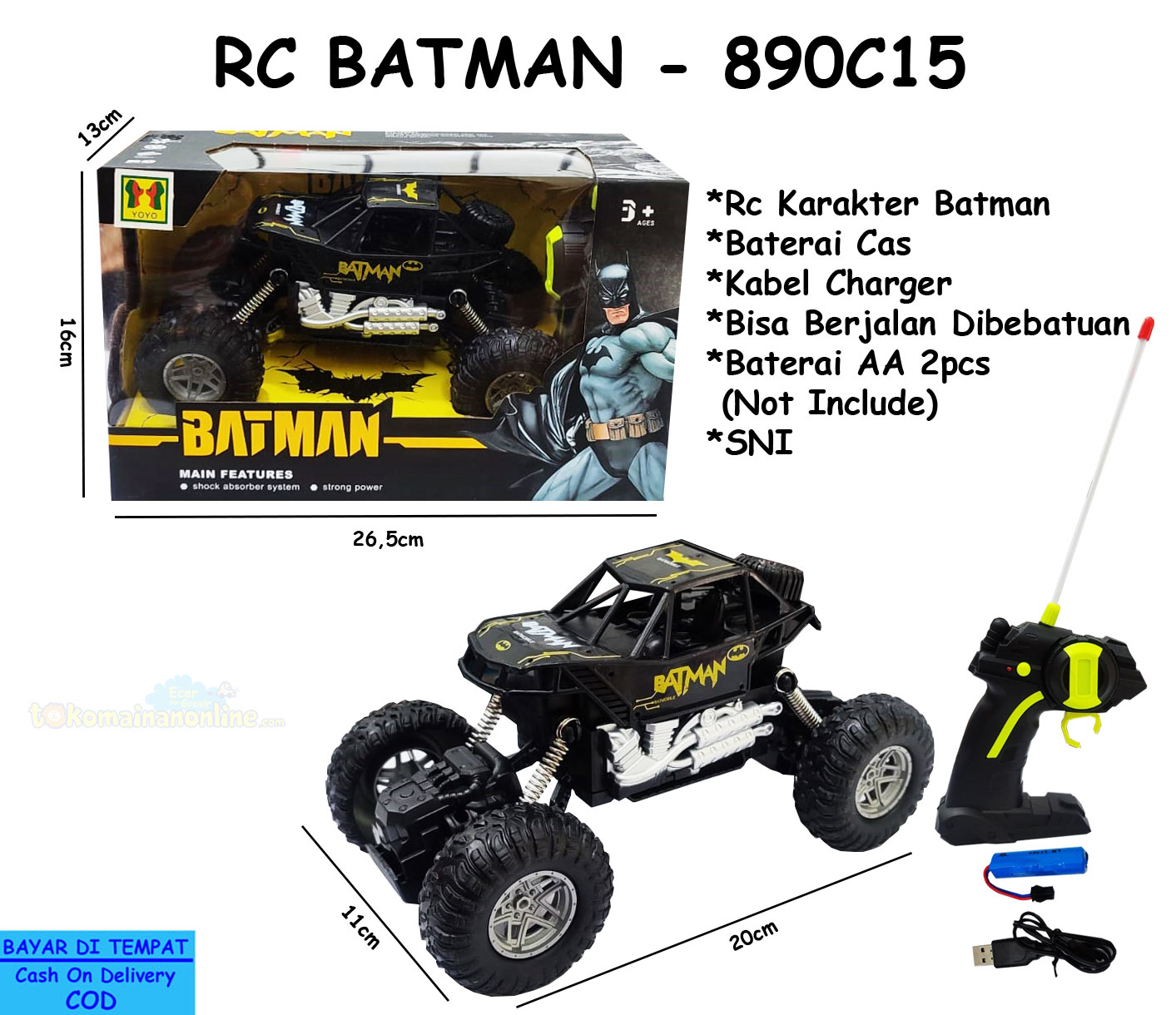 toko mainan online RC BATMAN - 890C15