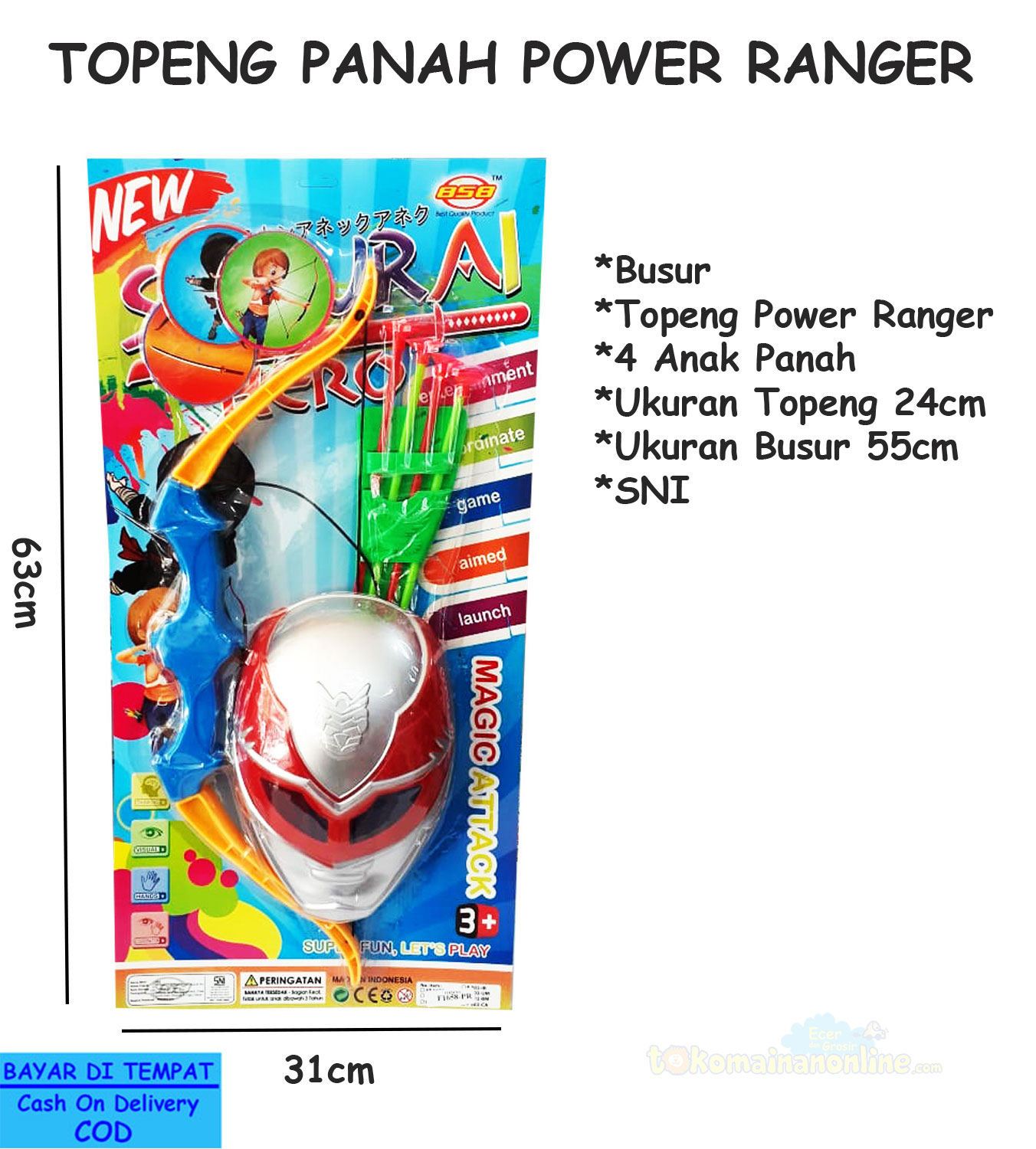 toko mainan online TOPENG PANAH POWER RANGER-F1658