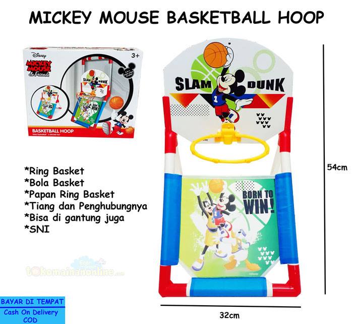 toko mainan online MICKEY MOUSE BASKETBALL HOOP - NB-03832