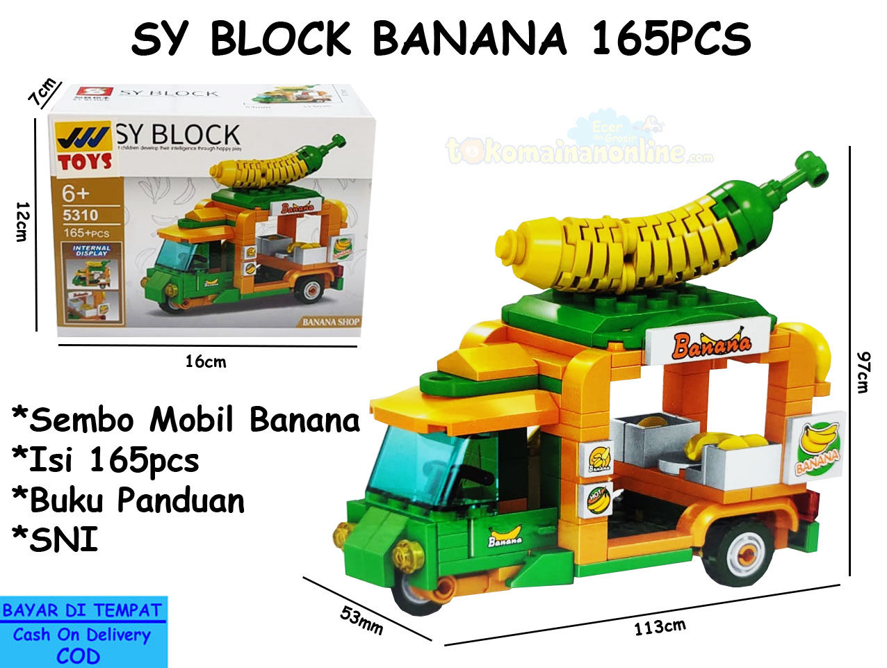 toko mainan online SY BLOCK  BANANA SHOP 165PCS - 5310