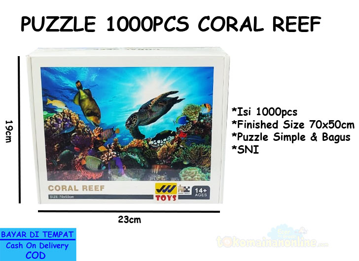 toko mainan online PUZZLE 1000PCS CORAL REEF - Q1064
