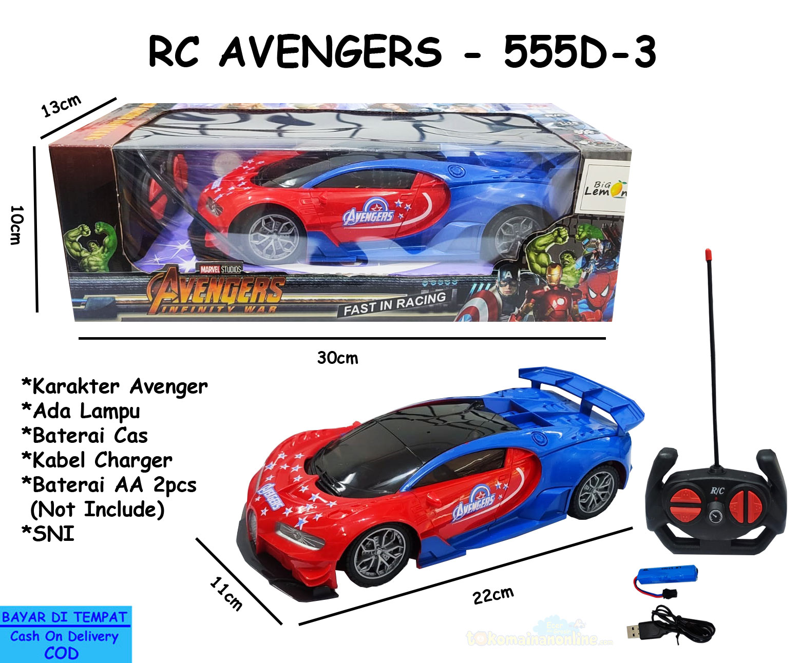 toko mainan online RC AVENGERS - 555D-3