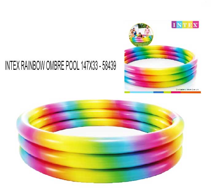 toko mainan online INTEX RAINBOW OMBRE POOL 147X33 - 58439