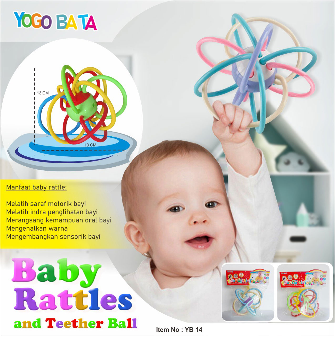 toko mainan online BABY RATTLE TOYS - YB14