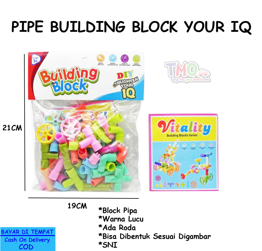 toko mainan online PIPE BUILDING BLOCK YOUR IQ