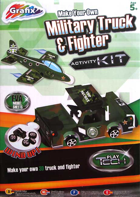 toko mainan online Make Your Own Military Truck & Fighter (Green)