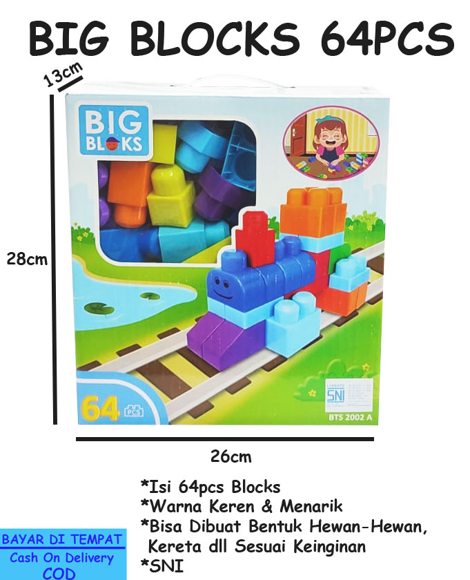 toko mainan online BIG BLOCKS 64PCS - 2002A