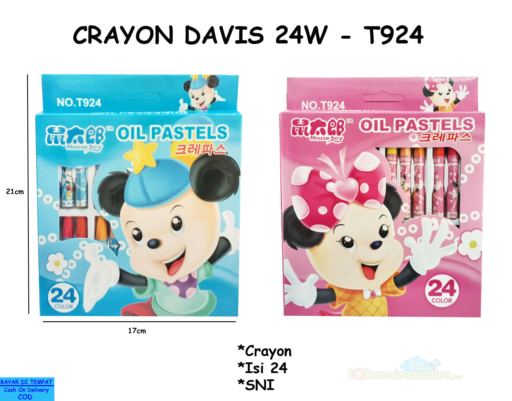 toko mainan online CRAYON DAVIS 24W - T924