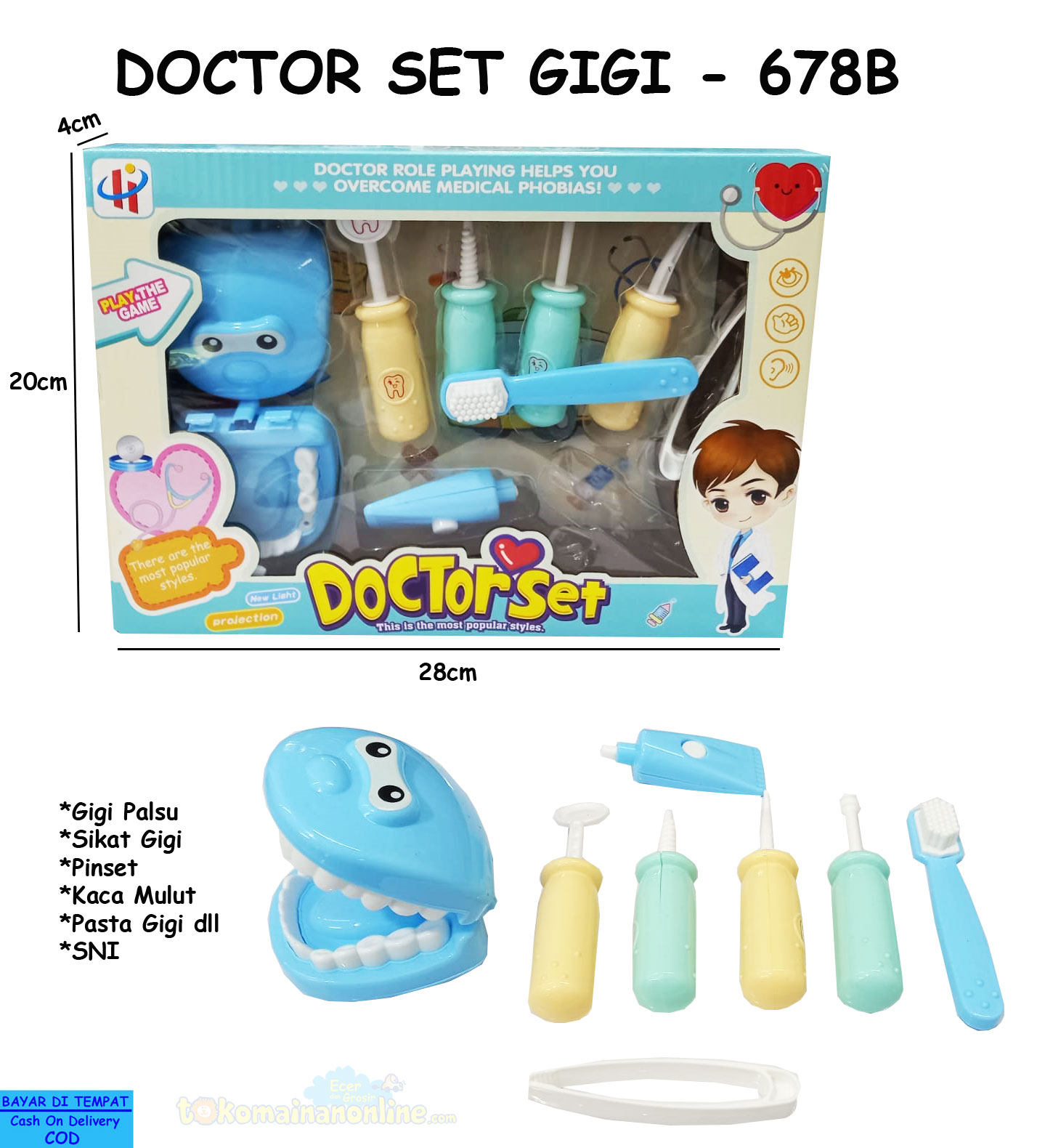 toko mainan online DOCTOR SET GIGI - 678B