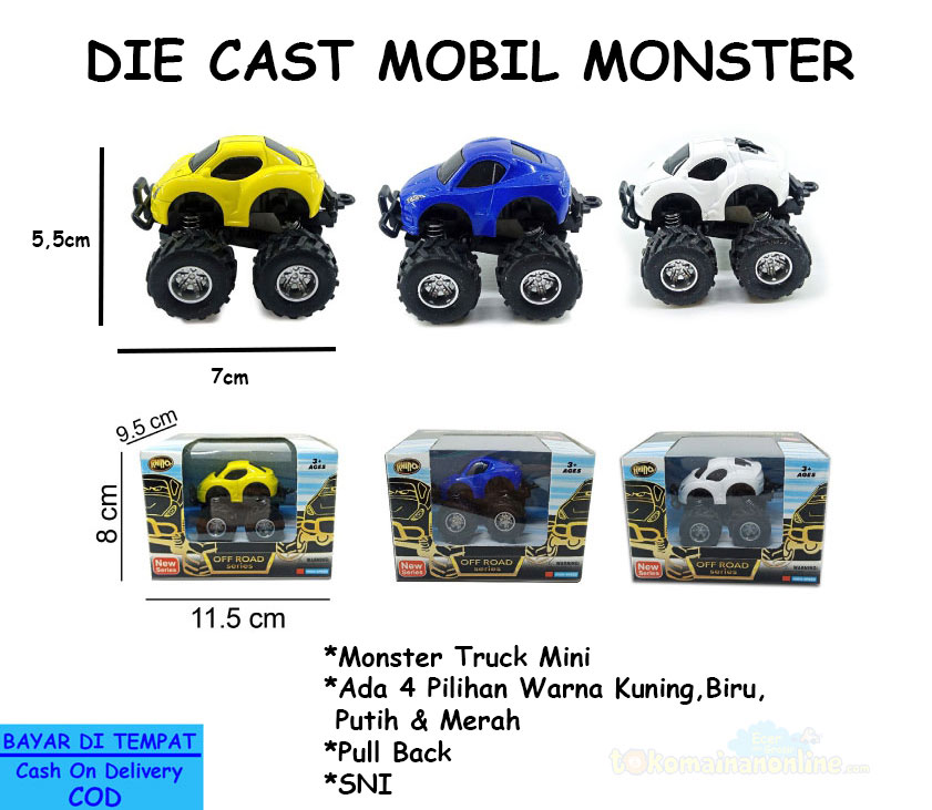 toko mainan online DIE CAST MOBIL MONSTER - 36688