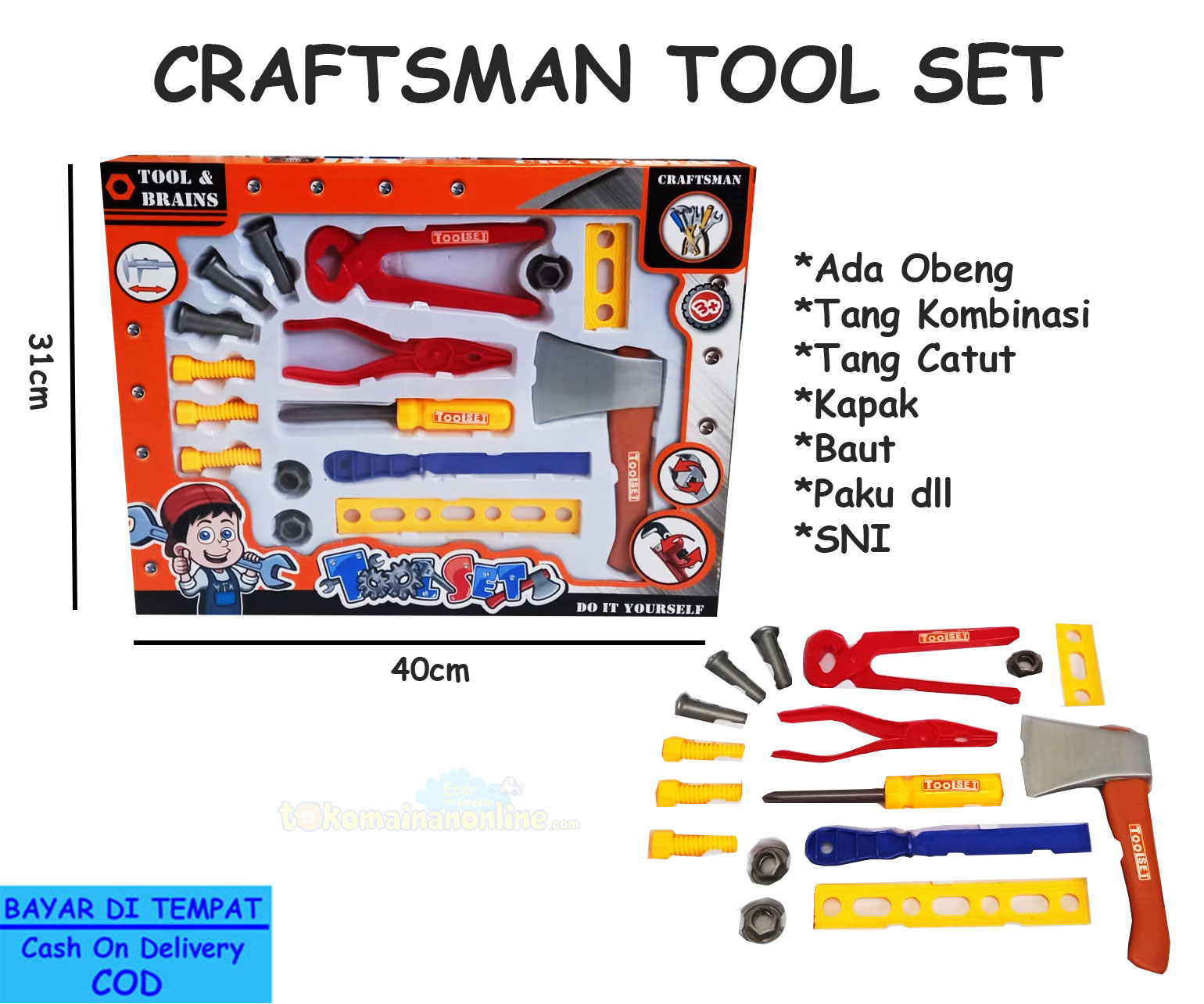 toko mainan online CRAFTSMAN TOOL SET - M618-6
