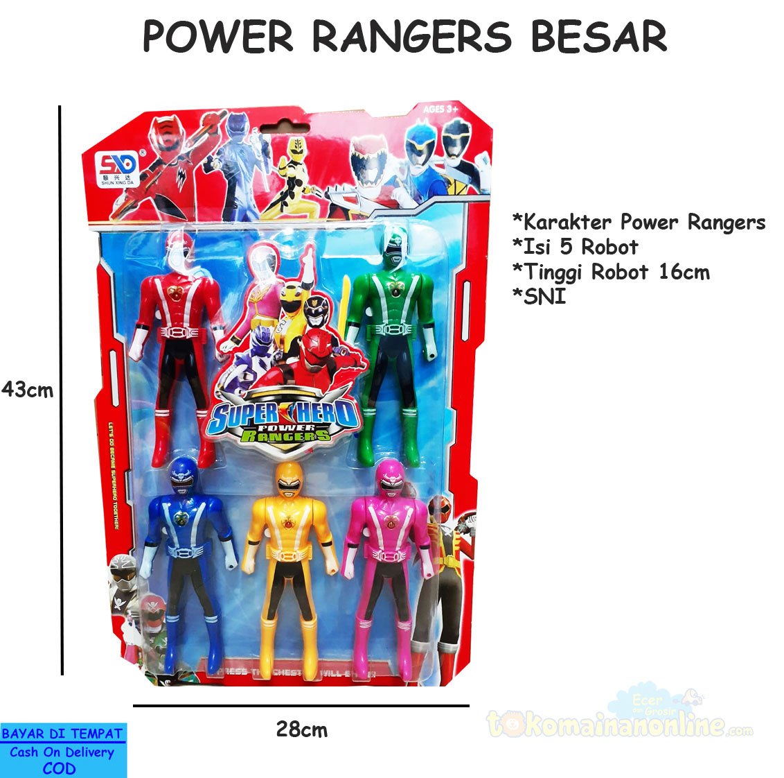 toko mainan online POWER RANGERS BESAR - 2096B