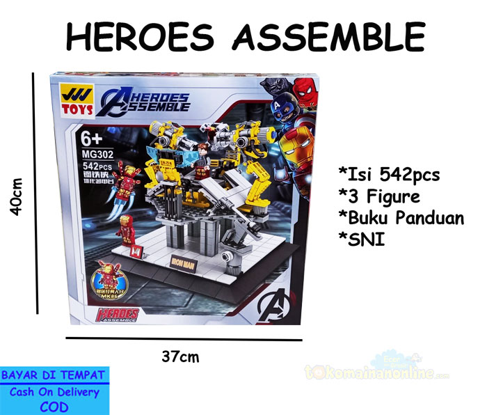 toko mainan online HEROES ASSEMBLE 542PCS - MG302