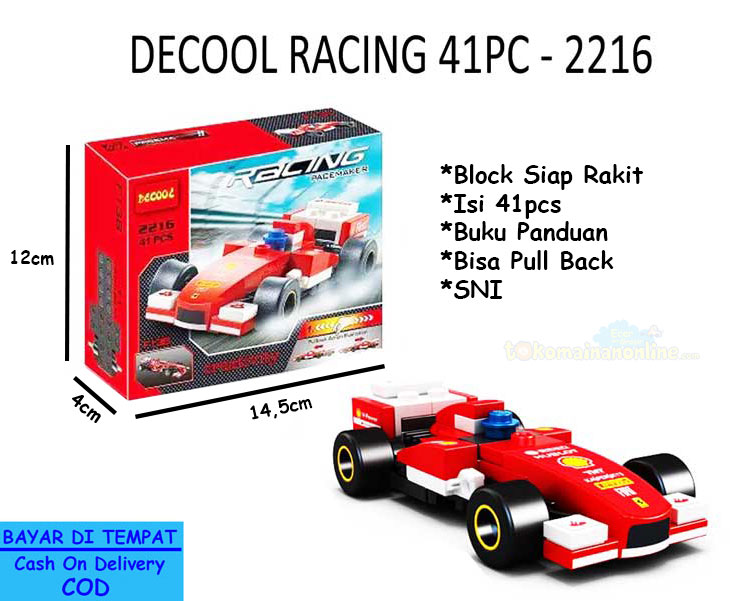 toko mainan online DECOOL RACING 41PC - 2216