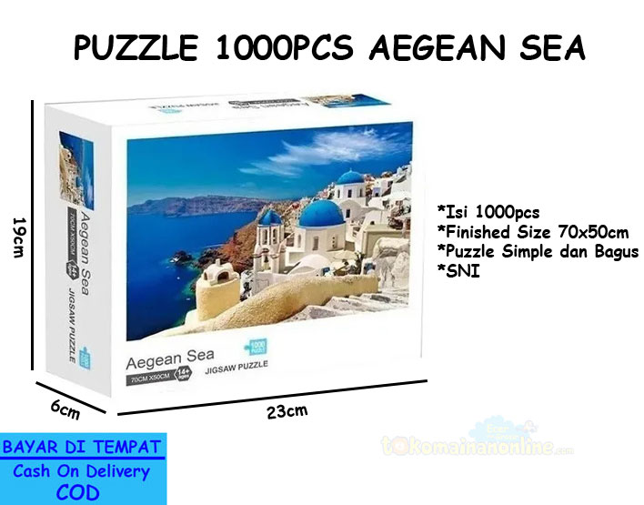 toko mainan online PUZZLE 1000PCS AEGEAN SEA - Q1003