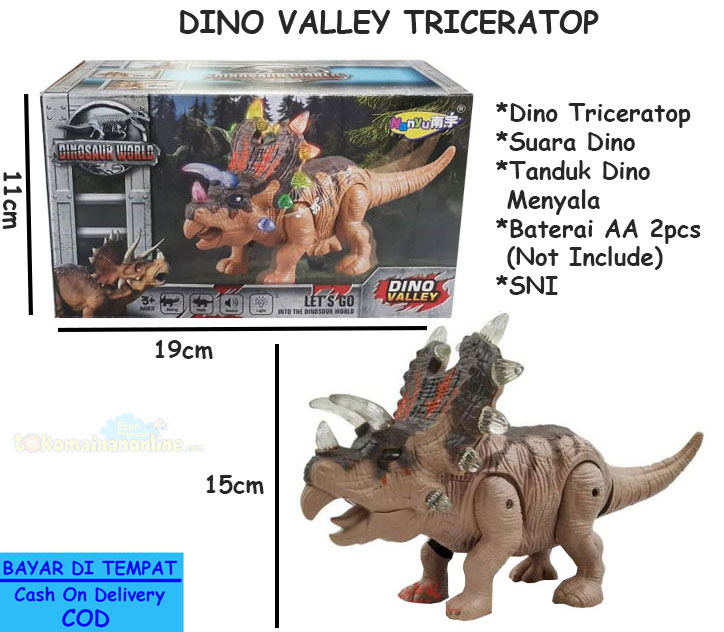 toko mainan online DINO VALLEY TRICERATOP - NY005-B