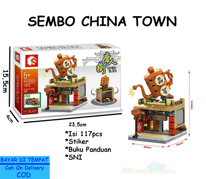 toko mainan online SEMBO CHINA TOWN 117PC - SD6092