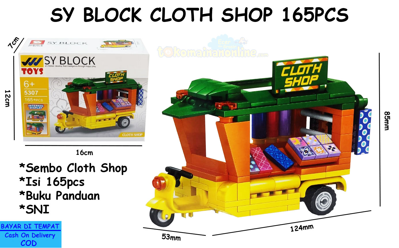 toko mainan online SY BLOCK  CLOTH SHOP 165PCS - 5307