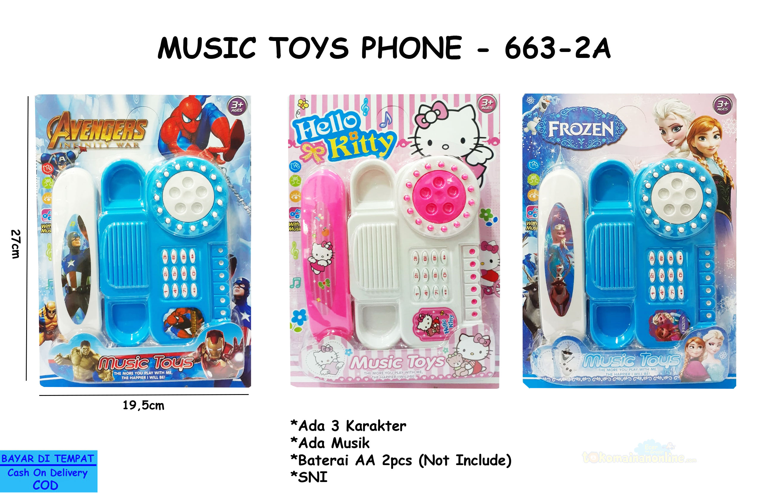 toko mainan online MUSIC TOYS PHONE - 663-2A