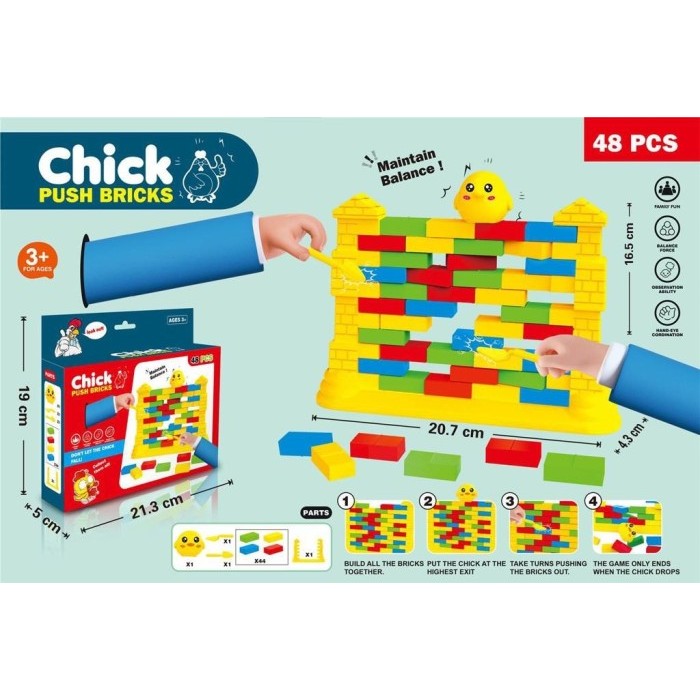 toko mainan online CHICKEN PUSH BRICK 338-6